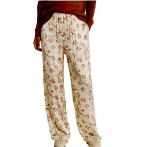 TREASURE & BOND Satin Wide Leg Pull-On Pants, Ivory, Size Medium, NWT‎